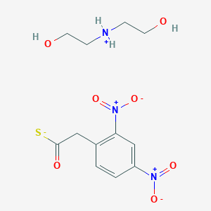 molecular formula C12H17N3O7S B012260 Bis(2-hydroxyethyl)azanium;2-(2,4-dinitrophenyl)ethanethioate CAS No. 105892-21-5