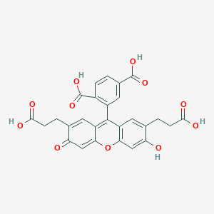 molecular formula C27H20O11 B1226005 2',7'-Bis-(2-carboxyethyl)-6-carboxyfluorescein 