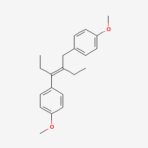 molecular formula C21H26O2 B1226015 1,2-Diethyl-1,3-bis(4-methoxyphenyl)-1-propene CAS No. 74886-24-1