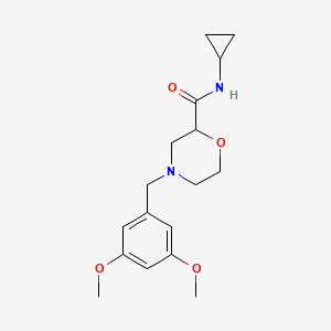 molecular formula C17H24N2O4 B12260154 N-cyclopropyl-4-[(3,5-dimethoxyphenyl)methyl]morpholine-2-carboxamide 