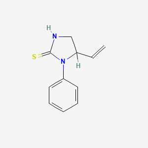 molecular formula C11H12N2S B1226017 1-Phenyl-5-vinyl-2-imidazolidinethione CAS No. 99257-84-8