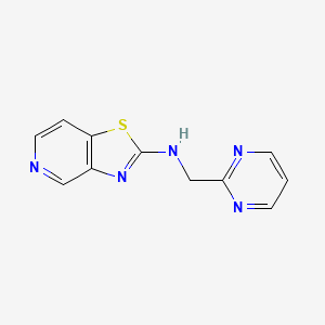 molecular formula C11H9N5S B12260198 N-[(pyrimidin-2-yl)methyl]-[1,3]thiazolo[4,5-c]pyridin-2-amine 