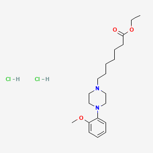 molecular formula C20H34Cl2N2O3 B1226022 1-Piperazineheptanoic acid, 4-(2-methoxyphenyl)-, ethyl ester, dihydrochloride CAS No. 81186-05-2