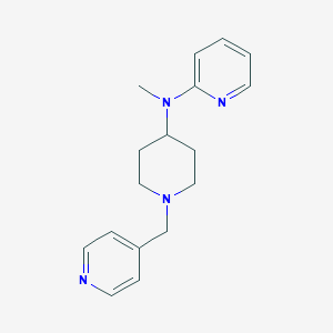 molecular formula C17H22N4 B12260260 N-methyl-N-{1-[(pyridin-4-yl)methyl]piperidin-4-yl}pyridin-2-amine 