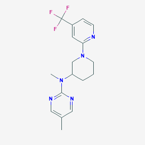 molecular formula C17H20F3N5 B12260331 N,5-dimethyl-N-{1-[4-(trifluoromethyl)pyridin-2-yl]piperidin-3-yl}pyrimidin-2-amine 