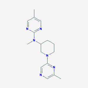 molecular formula C16H22N6 B12260347 N,5-dimethyl-N-[1-(6-methylpyrazin-2-yl)piperidin-3-yl]pyrimidin-2-amine 