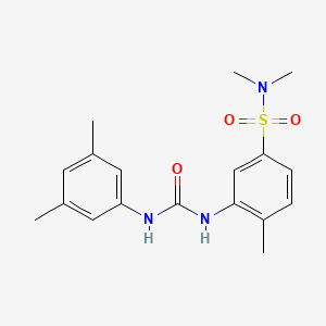 molecular formula C18H23N3O3S B1226036 1-(3,5-Dimethylphenyl)-3-[5-(dimethylsulfamoyl)-2-methylphenyl]urea 