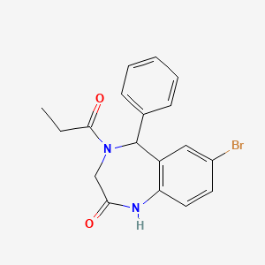 7-bromo-5-phenyl-4-propionyl-1,3,4,5-tetrahydro-2H-benzo[e][1,4]diazepin-2-one