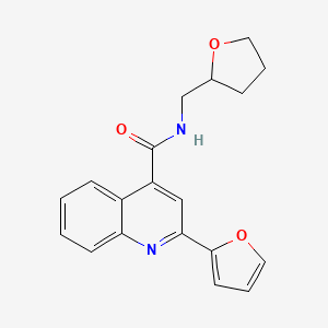 2-(2-furanyl)-N-(2-oxolanylmethyl)-4-quinolinecarboxamide