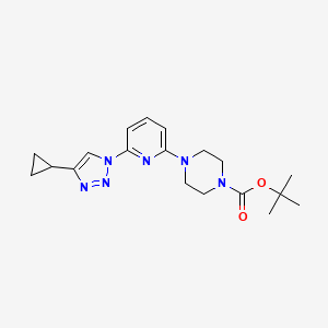 molecular formula C19H26N6O2 B12260471 tert-butyl 4-[6-(4-cyclopropyl-1H-1,2,3-triazol-1-yl)pyridin-2-yl]piperazine-1-carboxylate 