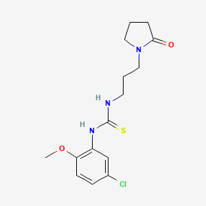 1-(5-Chloro-2-methoxyphenyl)-3-[3-(2-oxo-1-pyrrolidinyl)propyl]thiourea