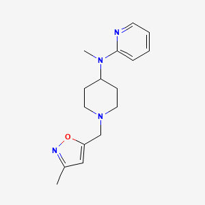molecular formula C16H22N4O B12260504 N-methyl-N-{1-[(3-methyl-1,2-oxazol-5-yl)methyl]piperidin-4-yl}pyridin-2-amine 