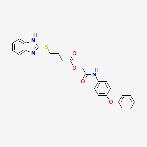 4-(1H-benzimidazol-2-ylthio)butanoic acid [2-oxo-2-(4-phenoxyanilino)ethyl] ester