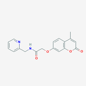 2-[(4-methyl-2-oxo-1-benzopyran-7-yl)oxy]-N-(2-pyridinylmethyl)acetamide