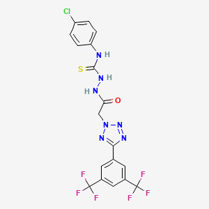 1-[[2-[5-[3,5-Bis(trifluoromethyl)phenyl]-2-tetrazolyl]-1-oxoethyl]amino]-3-(4-chlorophenyl)thiourea