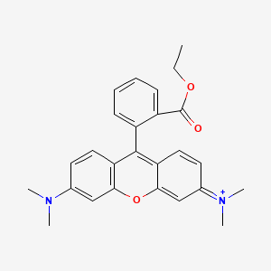 molecular formula C26H27N2O3+ B1226060 3,6-Bis(dimethylamino)-9-(2-(ethoxycarbonyl)-phenyl)xanthylium 