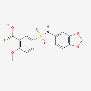5-(1,3-Benzodioxol-5-ylsulfamoyl)-2-methoxybenzoic acid