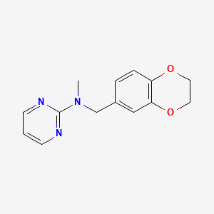 molecular formula C14H15N3O2 B12260648 N-[(2,3-dihydro-1,4-benzodioxin-6-yl)methyl]-N-methylpyrimidin-2-amine 