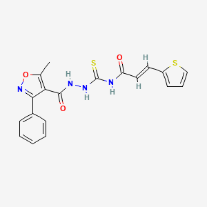 (E)-N-[N'-(5-Methyl-3-phenyl-isoxazole-4-carbonyl)-hydrazinocarbothioyl]-3-thiophen-2-yl-acrylamide