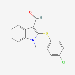 2-[(4-chlorophenyl)sulfanyl]-1-methyl-1H-indole-3-carbaldehyde
