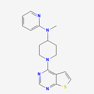 molecular formula C17H19N5S B12260678 N-methyl-N-(1-{thieno[2,3-d]pyrimidin-4-yl}piperidin-4-yl)pyridin-2-amine 