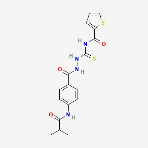 N-[[[[4-[(2-methyl-1-oxopropyl)amino]phenyl]-oxomethyl]hydrazo]-sulfanylidenemethyl]-2-thiophenecarboxamide