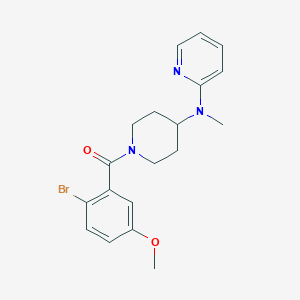 molecular formula C19H22BrN3O2 B12260693 N-[1-(2-bromo-5-methoxybenzoyl)piperidin-4-yl]-N-methylpyridin-2-amine 