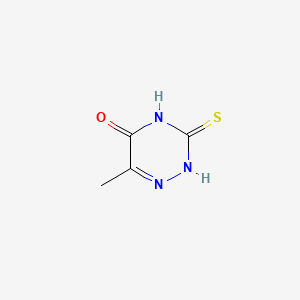 molecular formula C4H5N3OS B1226071 6-Aza-2-thiothymine CAS No. 615-76-9