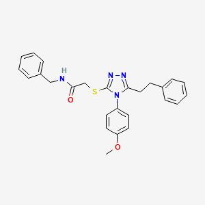 2-[[4-(4-methoxyphenyl)-5-(2-phenylethyl)-1,2,4-triazol-3-yl]thio]-N-(phenylmethyl)acetamide
