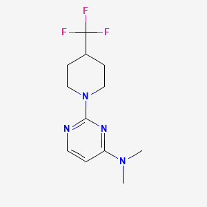 molecular formula C12H17F3N4 B12260742 N,N-dimethyl-2-[4-(trifluoromethyl)piperidin-1-yl]pyrimidin-4-amine 