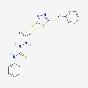 1-[[1-Oxo-2-[[5-(phenylmethylthio)-1,3,4-thiadiazol-2-yl]thio]ethyl]amino]-3-phenylthiourea