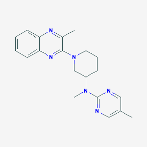 molecular formula C20H24N6 B12260808 N,5-dimethyl-N-[1-(3-methylquinoxalin-2-yl)piperidin-3-yl]pyrimidin-2-amine 