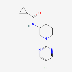 molecular formula C13H17ClN4O B12260845 N-[1-(5-chloropyrimidin-2-yl)piperidin-3-yl]cyclopropanecarboxamide 