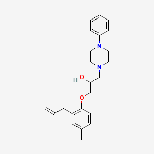 1-(4-Methyl-2-prop-2-enylphenoxy)-3-(4-phenyl-1-piperazinyl)-2-propanol