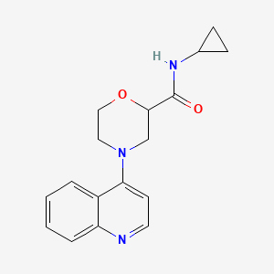 molecular formula C17H19N3O2 B12260888 N-cyclopropyl-4-(quinolin-4-yl)morpholine-2-carboxamide 