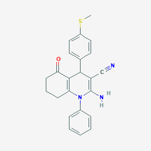 2-Amino-4-[4-(methylthio)phenyl]-5-oxo-1-phenyl-4,6,7,8-tetrahydroquinoline-3-carbonitrile