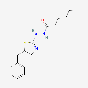N'-[5-(phenylmethyl)-4,5-dihydrothiazol-2-yl]hexanehydrazide