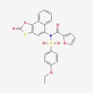 N-(4-ethoxyphenyl)sulfonyl-N-(2-oxo-5-benzo[g][1,3]benzoxathiolyl)-2-furancarboxamide