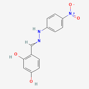 4-((2-(4-Nitrophenyl)hydrazono)methyl)benzene-1,3-diol