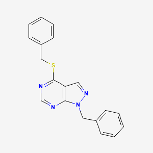 1-(Phenylmethyl)-4-(phenylmethylthio)pyrazolo[3,4-d]pyrimidine