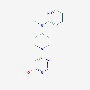 molecular formula C16H21N5O B12261001 N-[1-(6-methoxypyrimidin-4-yl)piperidin-4-yl]-N-methylpyridin-2-amine 