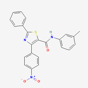 molecular formula C23H17N3O3S B1226105 N-(3-methylphenyl)-4-(4-nitrophenyl)-2-phenyl-1,3-thiazole-5-carboxamide 