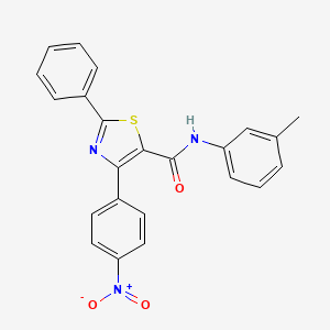 N-(3-methylphenyl)-4-(4-nitrophenyl)-2-phenyl-5-thiazolecarboxamide