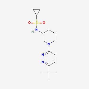 molecular formula C16H26N4O2S B12261055 N-[1-(6-tert-butylpyridazin-3-yl)piperidin-3-yl]cyclopropanesulfonamide 