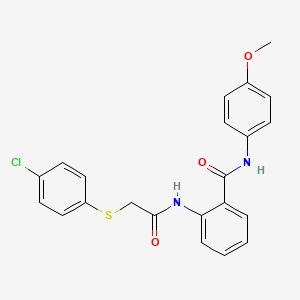 2-[[2-[(4-chlorophenyl)thio]-1-oxoethyl]amino]-N-(4-methoxyphenyl)benzamide