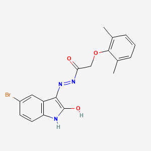 N'-(5-bromo-2-oxo-3-indolyl)-2-(2,6-dimethylphenoxy)acetohydrazide
