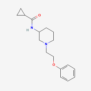 molecular formula C17H24N2O2 B12261140 N-[1-(2-phenoxyethyl)piperidin-3-yl]cyclopropanecarboxamide 