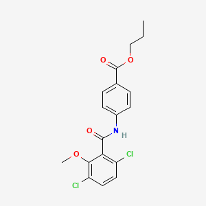 4-[[(3,6-Dichloro-2-methoxyphenyl)-oxomethyl]amino]benzoic acid propyl ester