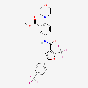 2-(4-Morpholinyl)-5-[[oxo-[2-(trifluoromethyl)-5-[4-(trifluoromethyl)phenyl]-3-furanyl]methyl]amino]benzoic acid methyl ester