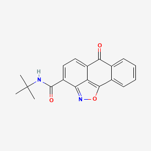 molecular formula C19H16N2O3 B1226121 6-Oxo-6H-anthra[1,9-cd]isoxazole-3-carboxylic acid tert-butylamide 